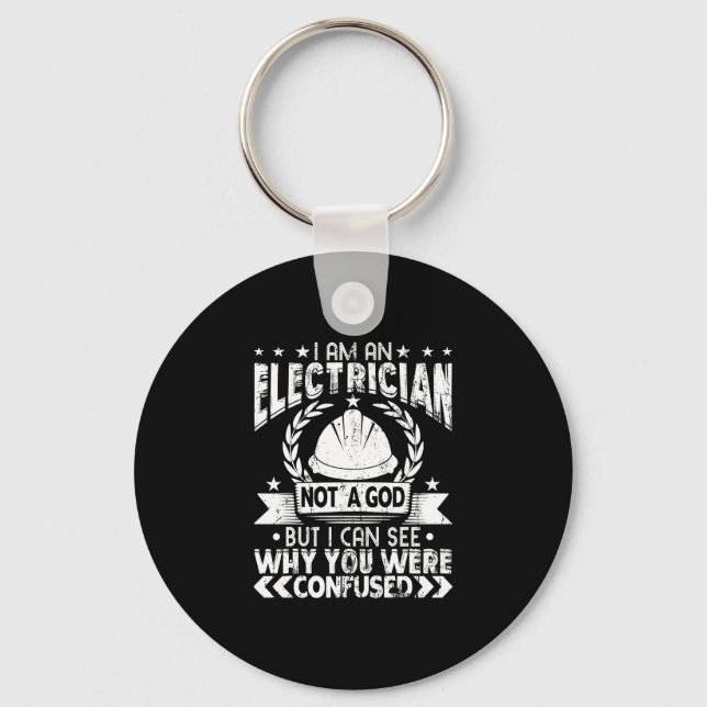 Electrician Funny Gift Idea for Electrical Enginee Key Ring (Front)