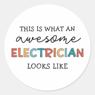 Electrician Funny Gifts for Electricians Classic Round Sticker