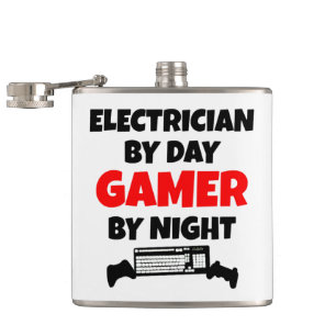 Electrician Gamer Hip Flask