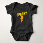 Electrician Gift Funny Sparky Lightning Bolt Baby Bodysuit<br><div class="desc">Funny Electrician TShirt Sparky Bolt Tshirt makes a humourous gift for journeyman,  electrician,  electrical engineer,  managers or anyone involved in electrical industry.</div>