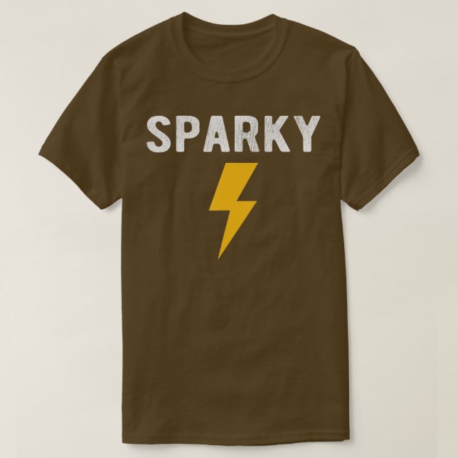 Electrician Gift Funny Sparky Nickname Lightning B T-Shirt (Design Front)