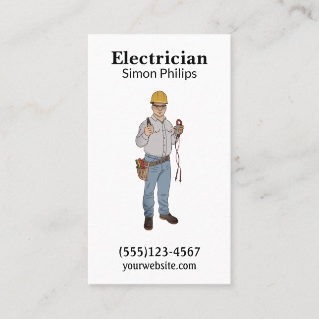 Electrician Handyman Business Card (Front)