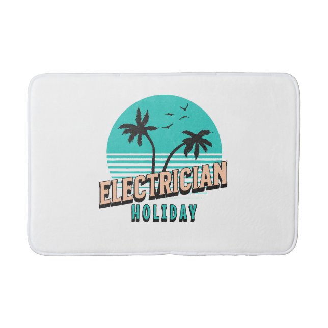 Electrician Holiday Bath Mat (Front)