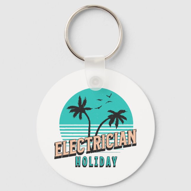 Electrician Holiday Key Ring (Front)