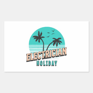 Electrician Holiday Rectangular Sticker