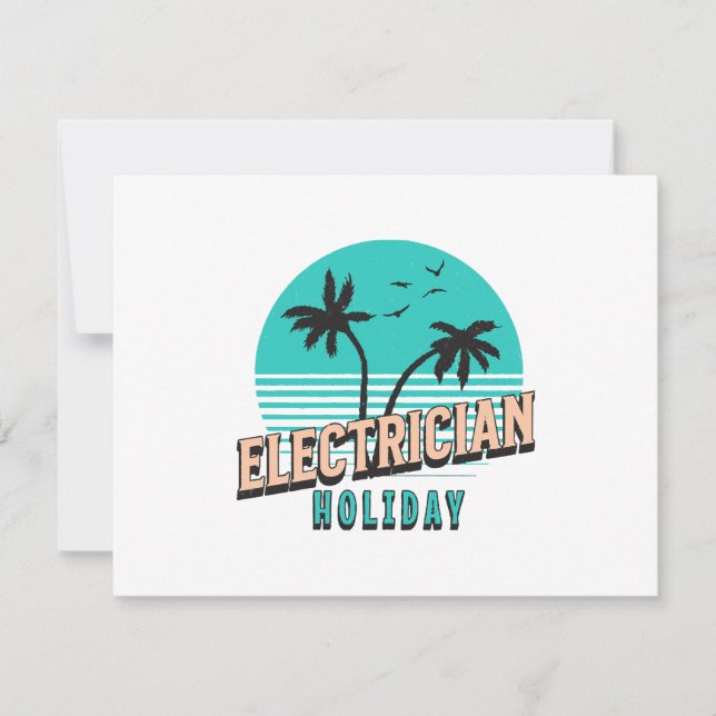 Electrician Holiday Thank You Card (Front)