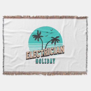 Electrician Holiday Throw Blanket