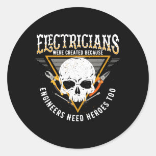 Electrician Humour Joke Electricians R Best Classic Round Sticker