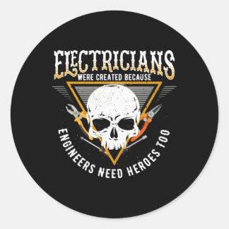 Electrician Humour Joke Electricians R Best Classic Round Sticker
