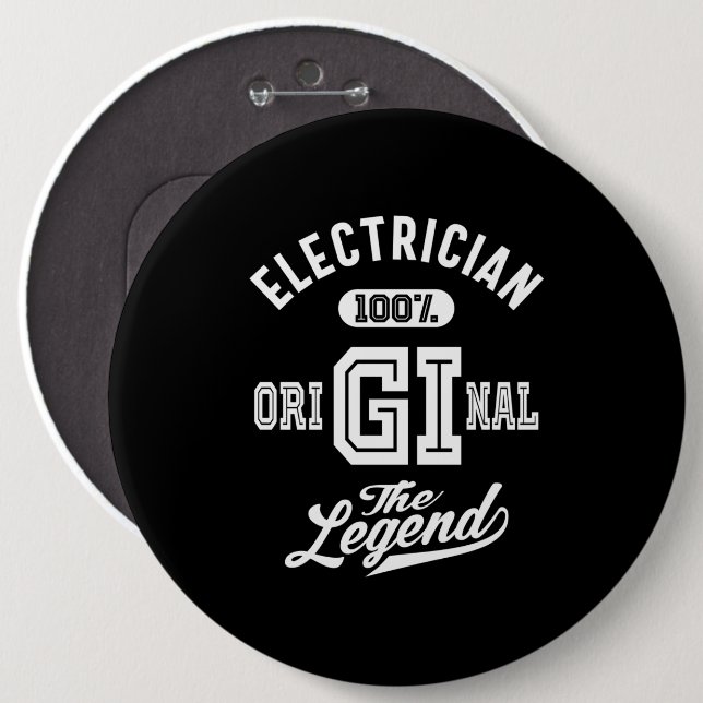 Electrician Job Title Gift 6 Cm Round Badge (Front & Back)