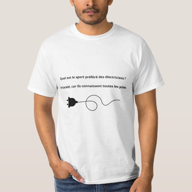 electrician joke T-Shirt (Front)