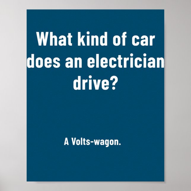 Electrician Jokes Funny Electrical Engineer Poster (Front)