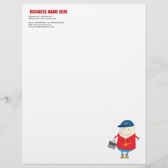electrician letterhead (Front)