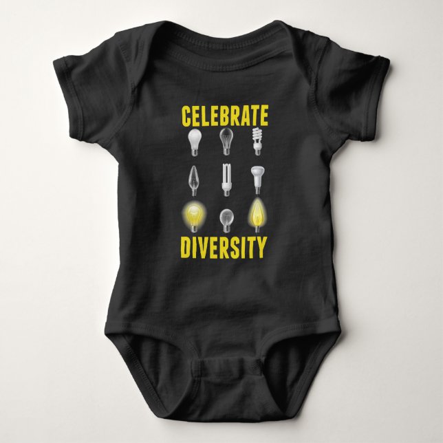 Electrician Light Bulbs Electrical Engineering Baby Bodysuit (Front)