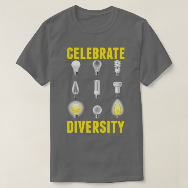 Electrician Light Bulbs Electrical Engineering  T-Shirt (Design Front)