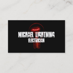 Electrician Lightbulb Business Cards