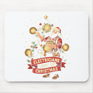 Electrician Lights Up Christmas Funny Dad Father M Mouse Mat