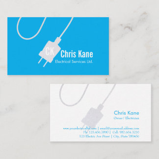 electrician logo design business card
