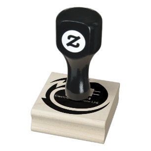 Electrician logo design rubber stamp