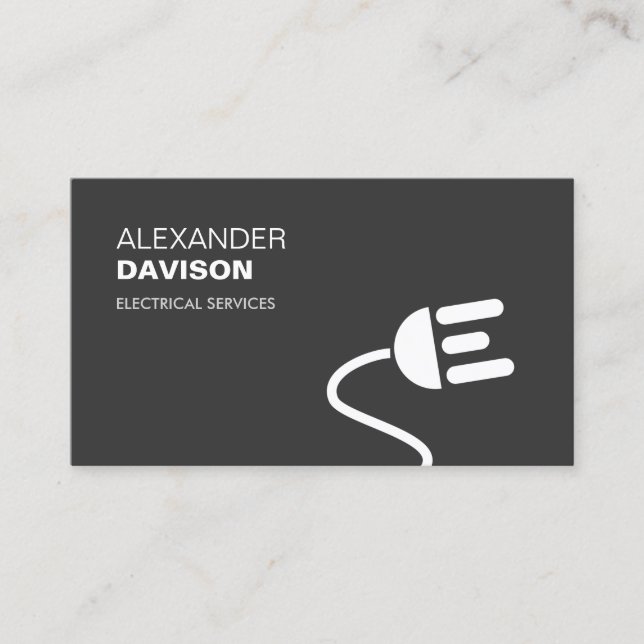 ELECTRICIAN LOGO MODERN BUSINESS CARD I (Front)