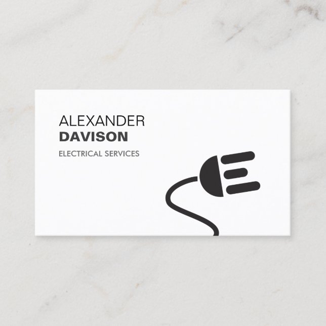 ELECTRICIAN LOGO MODERN BUSINESS CARD II (Front)