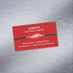 Electrician Magnetic Business Card