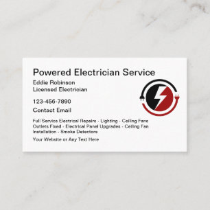 Electrician Modern Design Business Cards