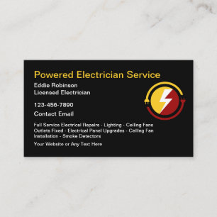 Electrician Modern Design Business Cards