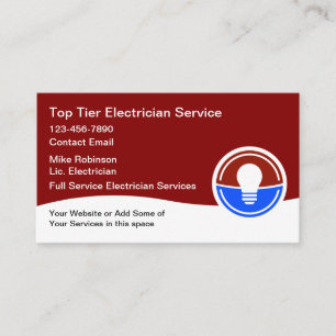 Electrician Modern Electrical Services Business Card