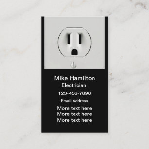 Electrician Modern Vertical Business Cards