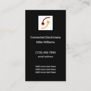 Electrician Modern Vertical Business Cards