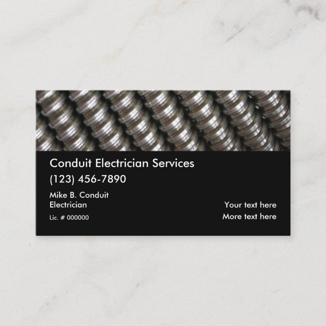 Electrician New Modern Business Cards Template (Front)