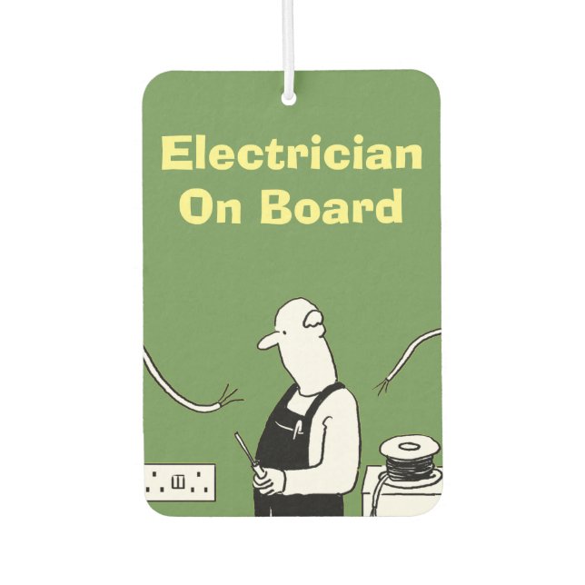 Electrician On Board Car Air Freshener (Front)