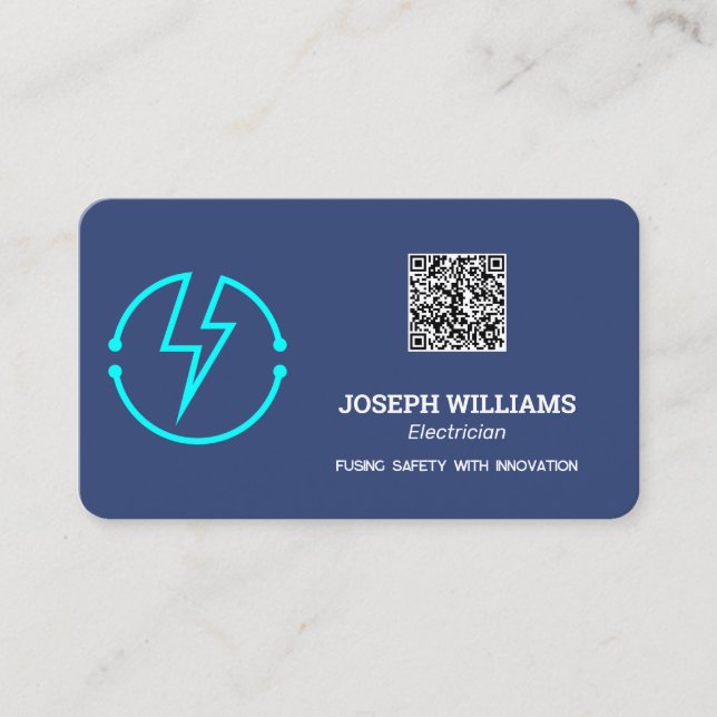 Electrician Personalised QR Business Card (Front)