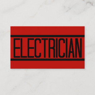 Electrician Red Business Card