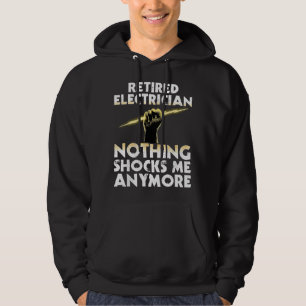 Electrician Retirement Art For Men Women Retired E Hoodie