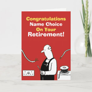 Electrician Retirement Card
