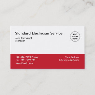 Electrician Service Business Card