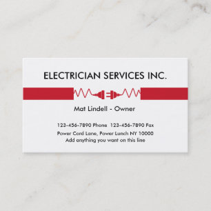 Electrician Service Business Cards