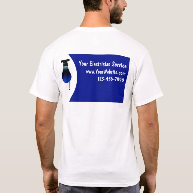 Electrician Service T-shirts (Back)