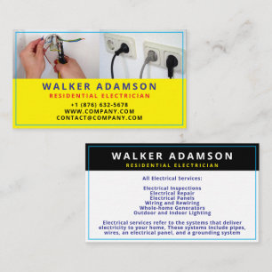 Electrician Services, Electricity Business Cards