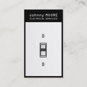 Electrician services light switch cover business card