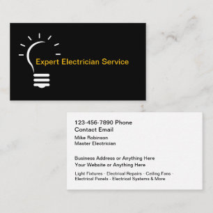 Electrician Services New Unique Business Cards