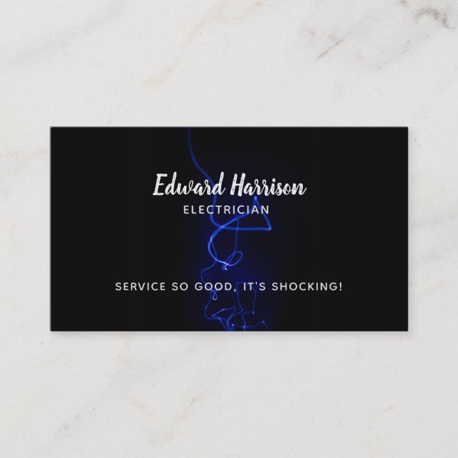 Electrician Slogans Business Cards (Front)