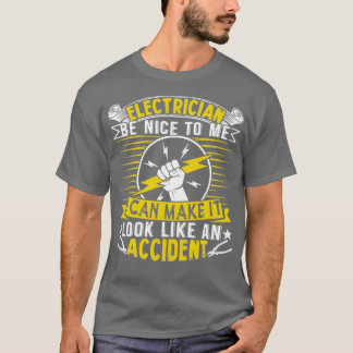 Electrician Sparky Electrical Worker Accident Gift T-Shirt