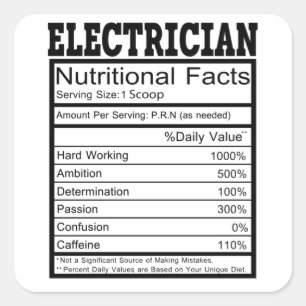 Electrician Square Sticker