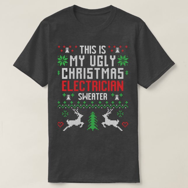 Electrician Ugly Christmas Sweater  (Design Front)