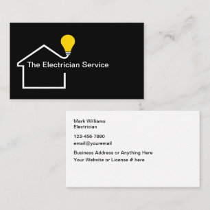 Electrician Unique Business Cards