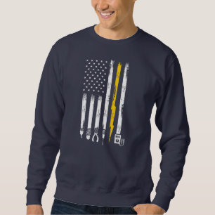Electrician US Flag Tools for Electricians  Sweatshirt