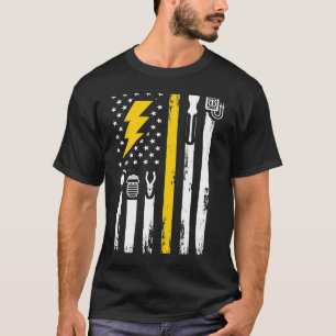 Electrician US Flag Tools for Electricians T-Shirt